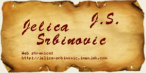 Jelica Srbinović vizit kartica